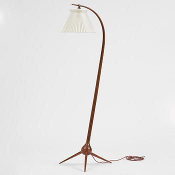 Severin Hansen, a "Bridge" floor lamp, Haslev Møbelsnedkeri, Denmark, 1950s.
