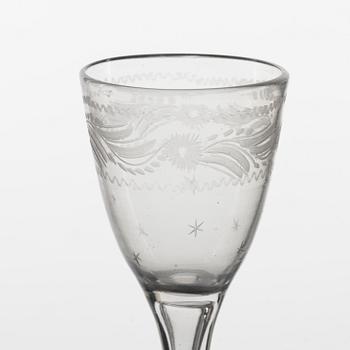 Spetsglas, ett par, Sverige, omkring år 1800.
