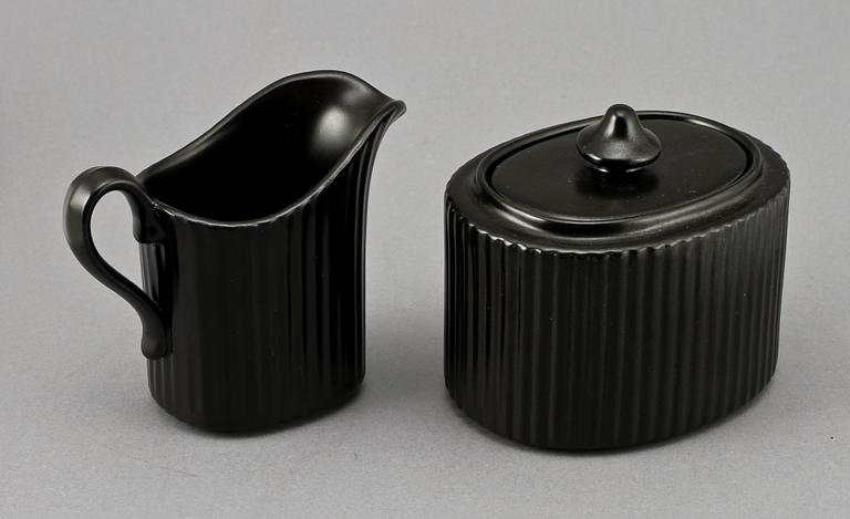 TESERVIS, 3 delar, porslin, "AR", Arthur Percy, Gefle, 1900-talets andra kvartal.