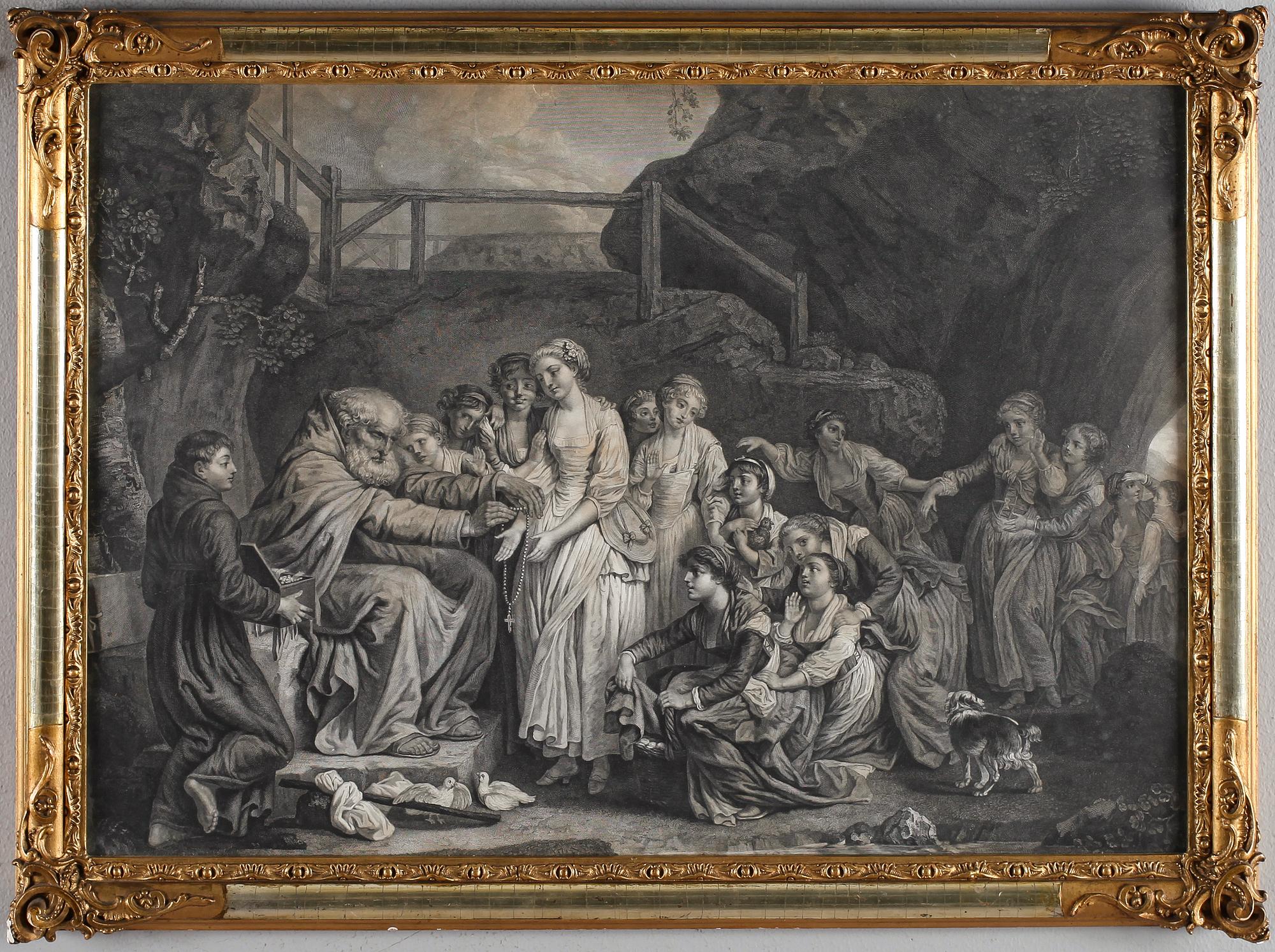 KOPPARSTICK, 2 st, bl a efter C W E Dietrich, 1700-tal.