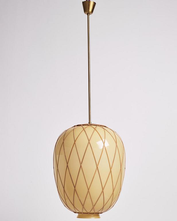 Harald Notini, a pair of ceiling lamps model "11555", Arvid Böhlmarks Lampfabrik, Stockholm, 1940s.