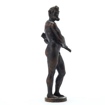 An Venetian circa 1600 bronze statuette of Hercules. Attributed to Niccolò Roccatagliata (Italian, active 1593–1636).