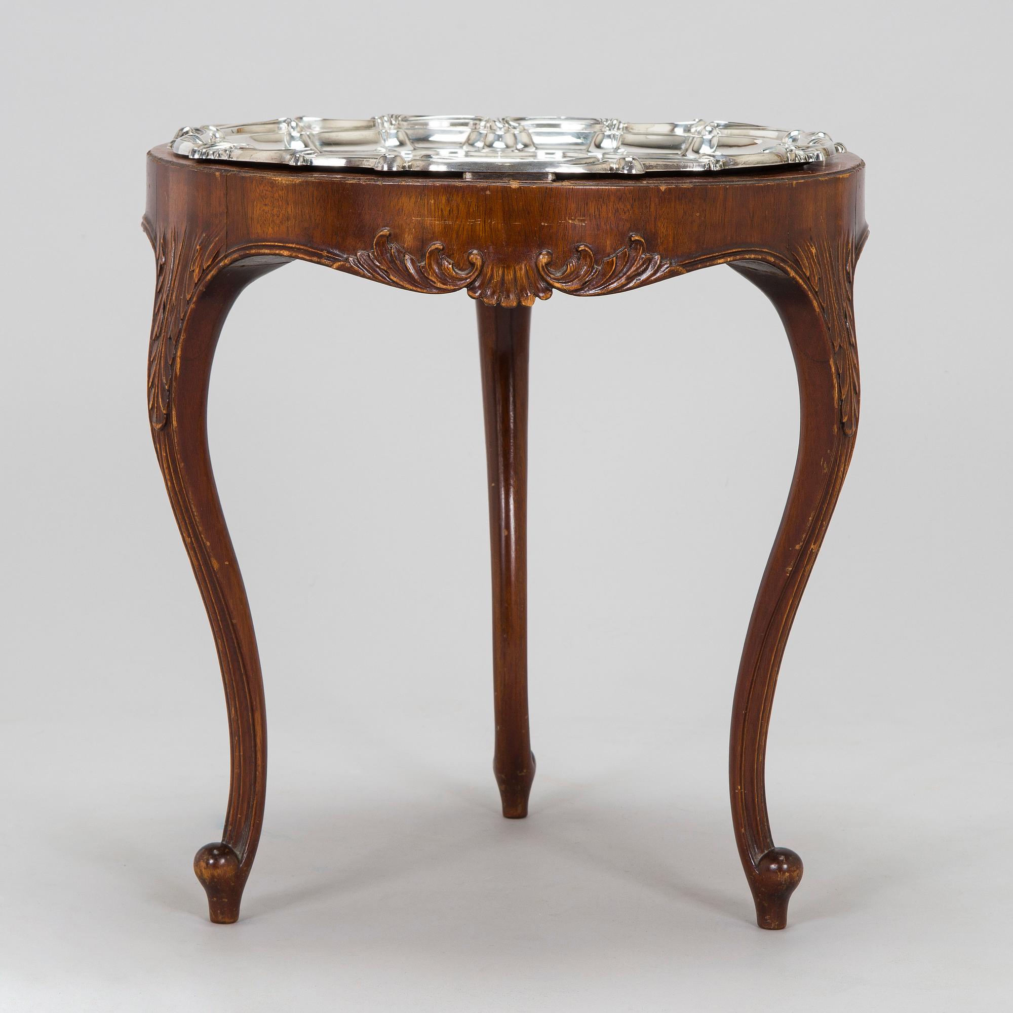 Brickbord, sterlingsilver och mahognyfaner, Mappin & Webb, London 1912, stommen av Paul Boman.