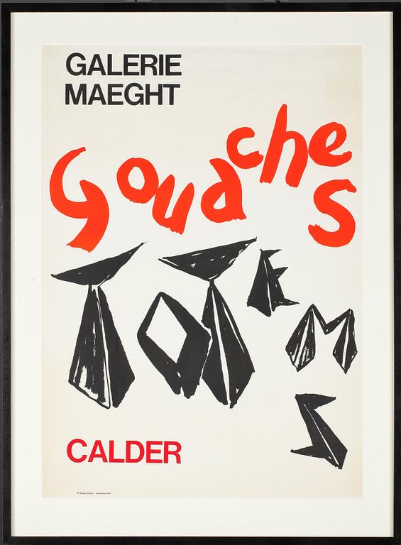 AFFISCH, Alexander Calder, Galerie Maeght, 1900-talets andra hälft.