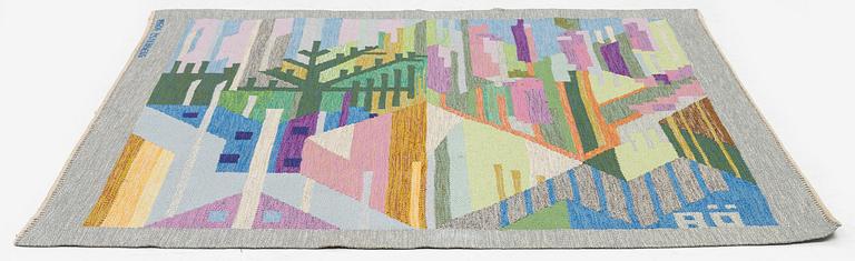 Agda Österberg, a tapestry, 'matta 307' flat weave and tapestry weave, c. 175 x 178 cm, signed AÖ.