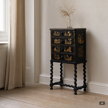 Miniature chest of drawers, circa 1900.