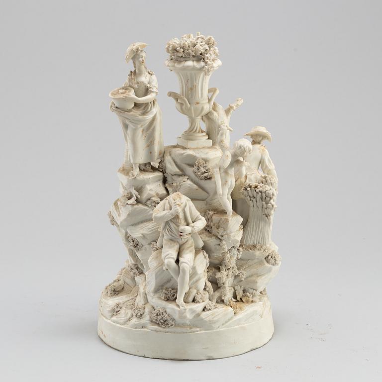 A porcelain figurine group circa 1900.