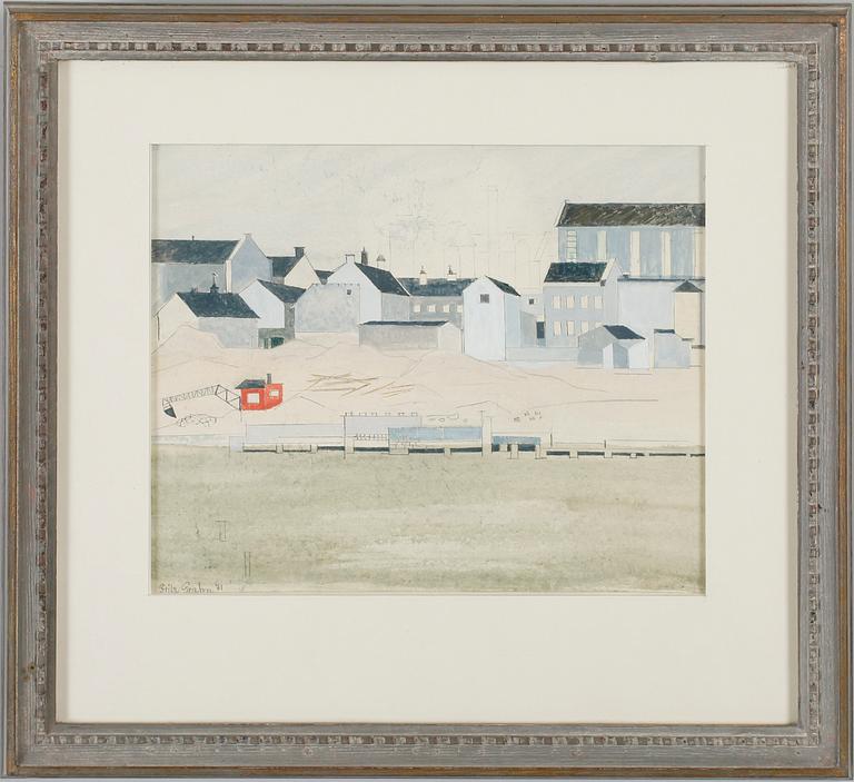 FRITZ GRAHN, 4 st, gouacher, sign och dat 71.