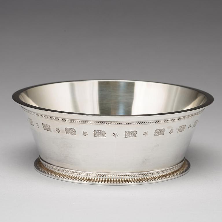 Wiwen Nilsson, skål, Lund 1945, sterling, delvis förgylld.