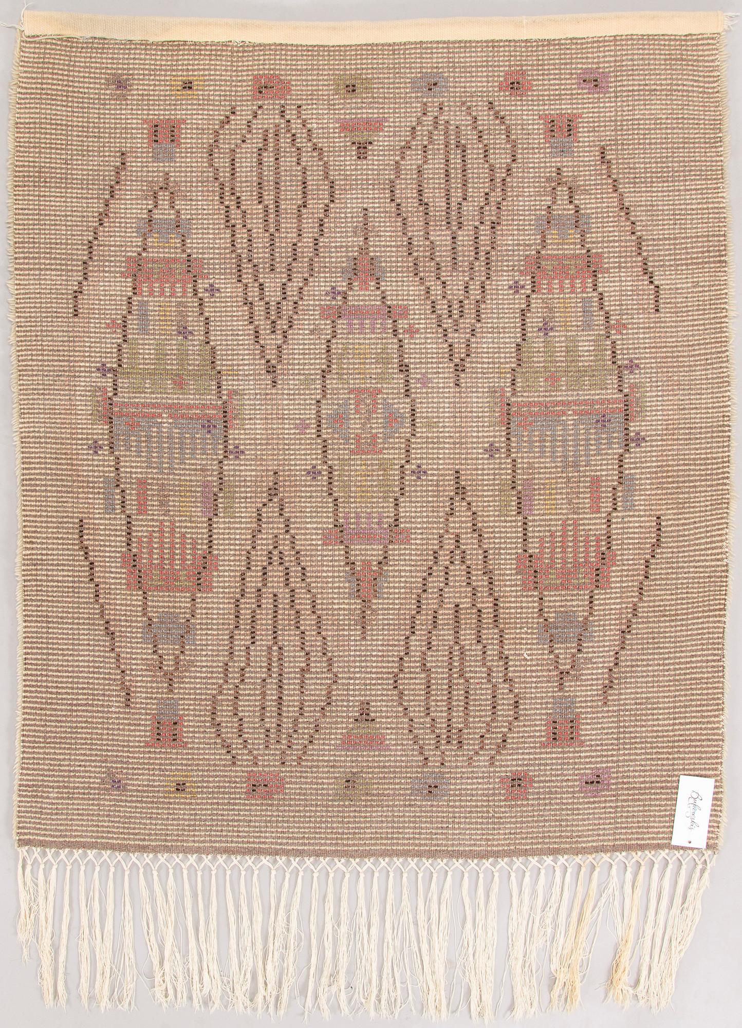 Laura Korpikaivo-Tamminen, rya, modell för Taidekutomo Laura Korpikaivo-Tamminen. Ca 125 x 105 cm.