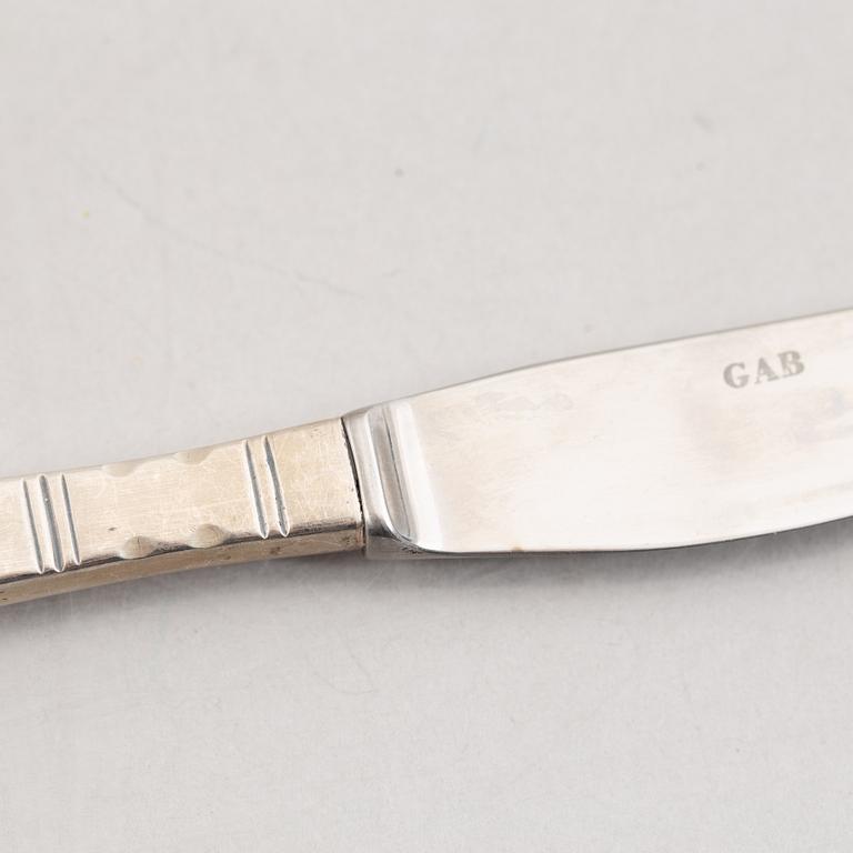 A Swedish Silver Cutlery, Jacob Ängman, 'Rosenholm', GAB, some Eskilstuna 1990 (92 pieces).