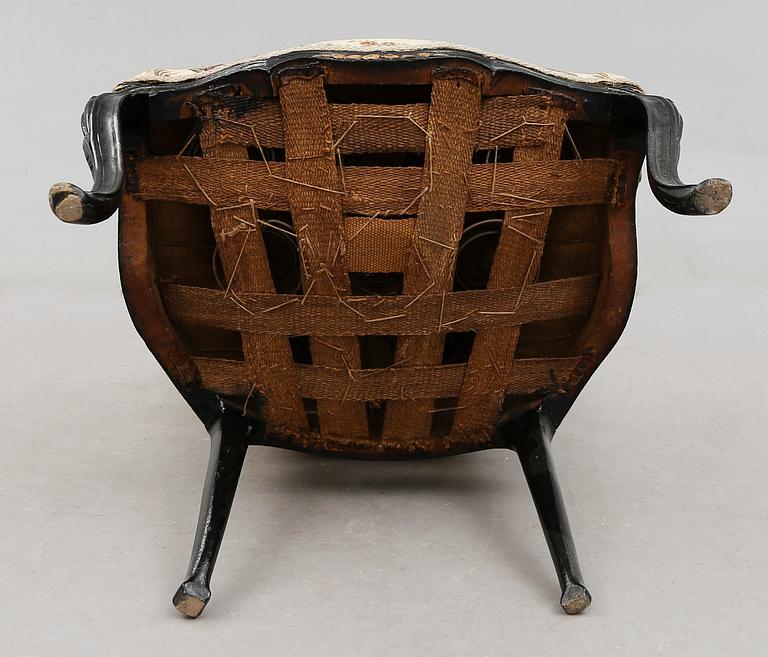 KARMSTOL, rokoko, troligen Norge, 1700-talets andra hälft.