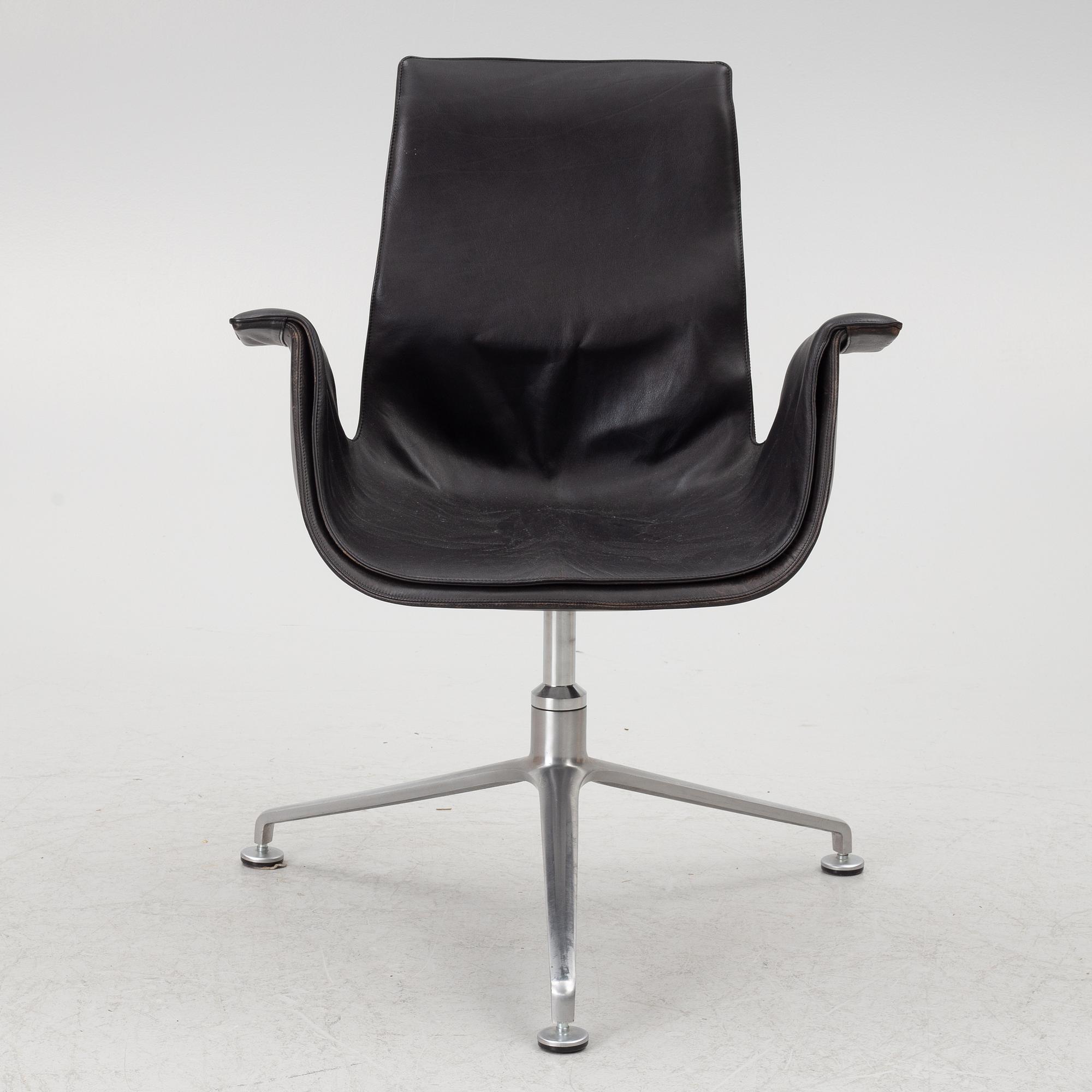 Preben Fabricius & Jørgen Kastholm, armchair model FK 6725 'Tulip, Kill International, 1960s.
