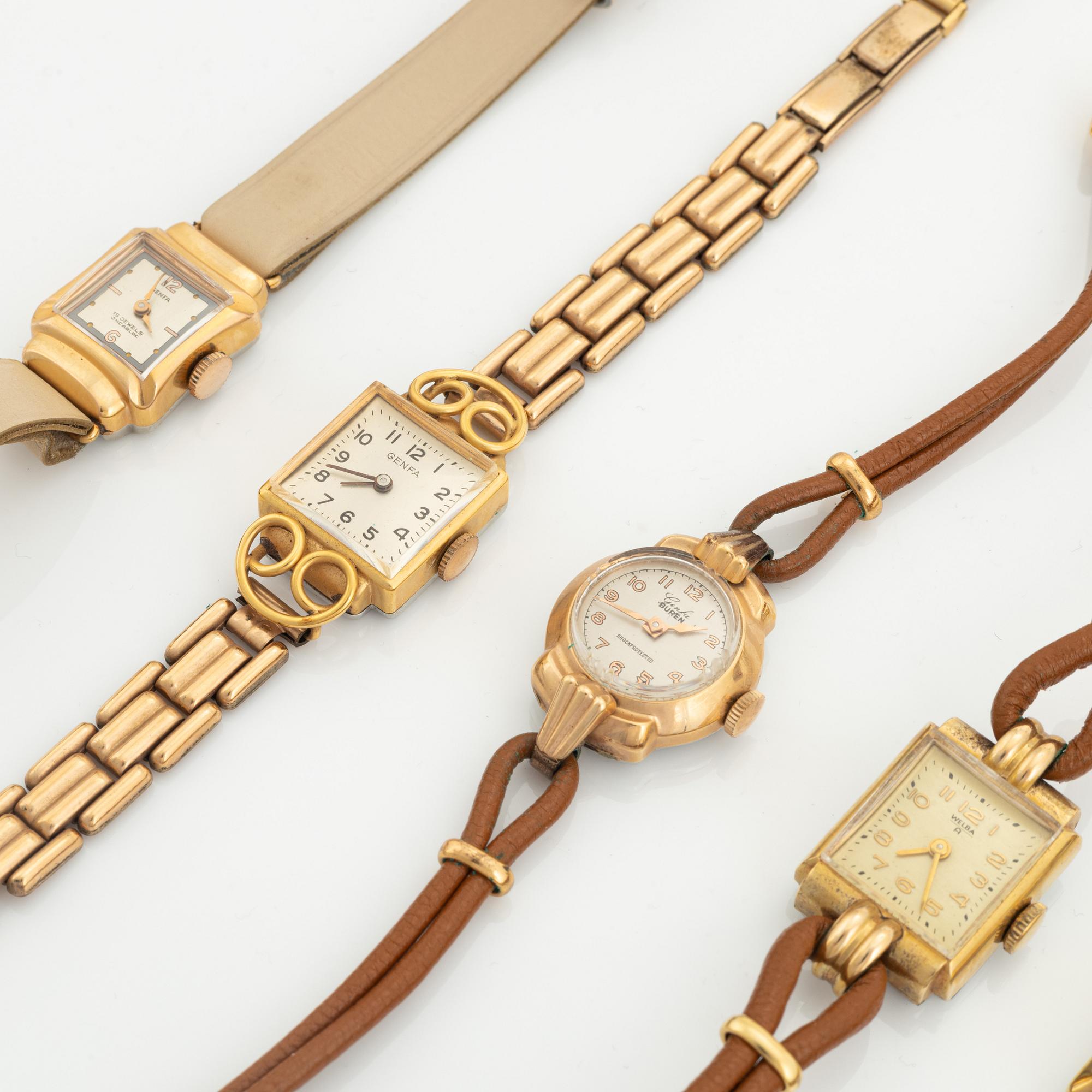 Collection of wristwatches, 37 pcs, ca 1950.