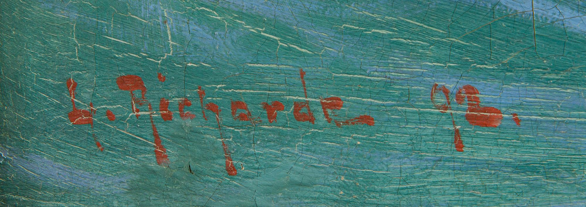 Ludvig Richarde, Ships in a Stormy Sea.