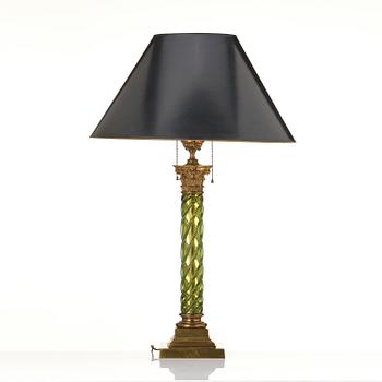 Bordslampa, omkring år 1900, Empirestil.