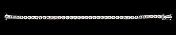ARMBAND, 18 k vitguld, rivièrelänk, 42 briljantslipade diamanter tot ca 9.11 ct.