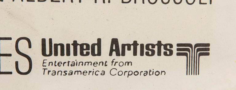 Filmaffisch James Bond "Les diamants sont eternels (Diamonds are for ever)".