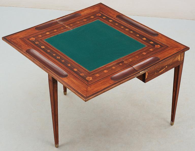 A Russian 1780's card table, probably made in St Petersburg in Christian Meyer's workshop by one of his pupils.