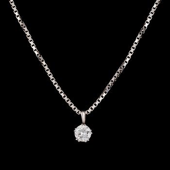 30. PENDANT, brilliant cut diamond, app. 1.20 cts.