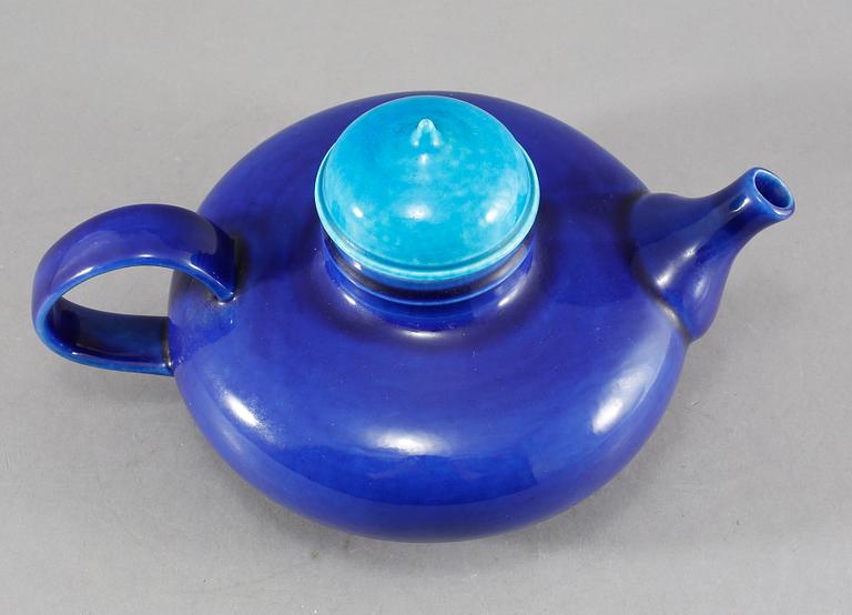 TEKANNA, porslin, "Pop", Inger Persson, Rörstrand, 1900-talets andra hälft.