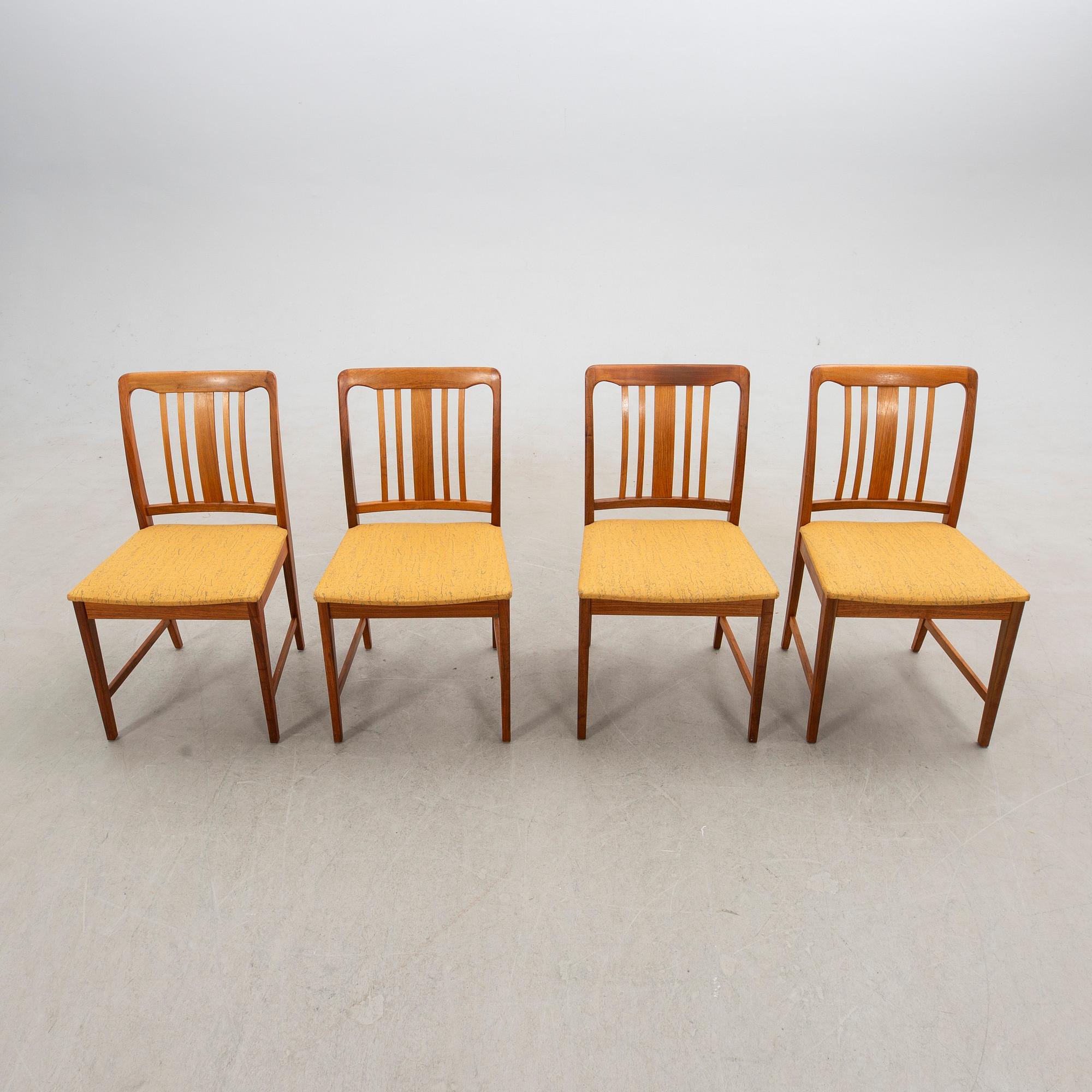 Chairs, 4 pcs, AB Linde Nilsson, Lammhult, 1960s/70s.