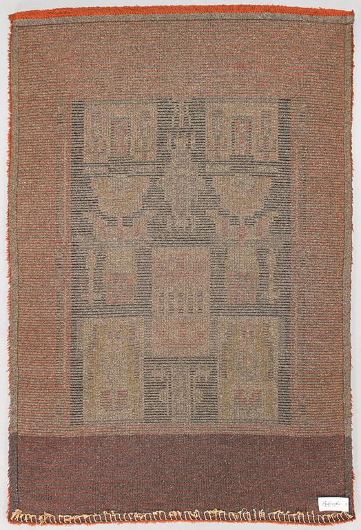 Greta Skogster-Lehtinen, A Finnish long pile Ryijy Rug, for Neovius. Circa 180 x 120 cm.