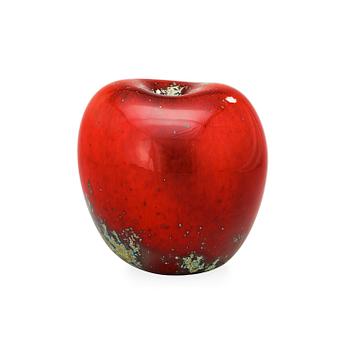 A Hans Hedberg faience apple, Biot, France.