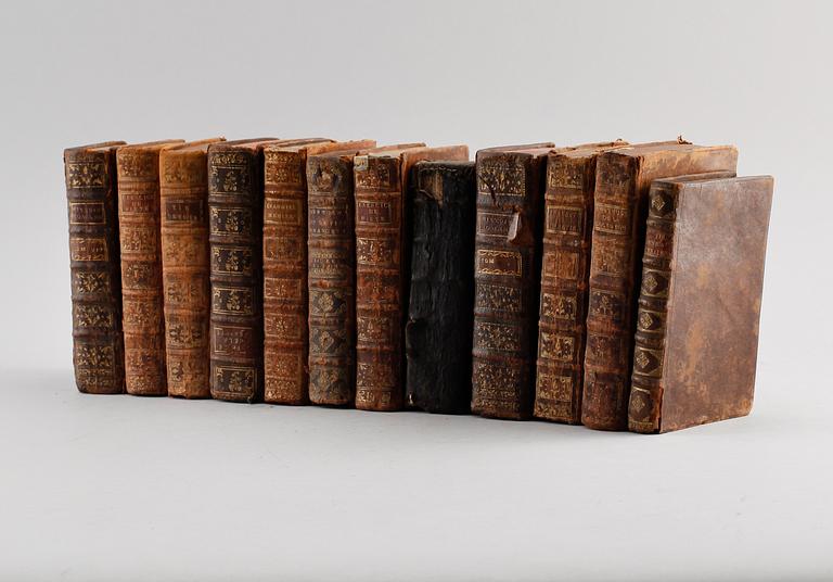 SAMLING BÖCKER, 12 st, 1700-tal.