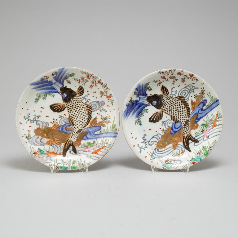 DISHES, a pair, porcelain, Japan, early 20th century.