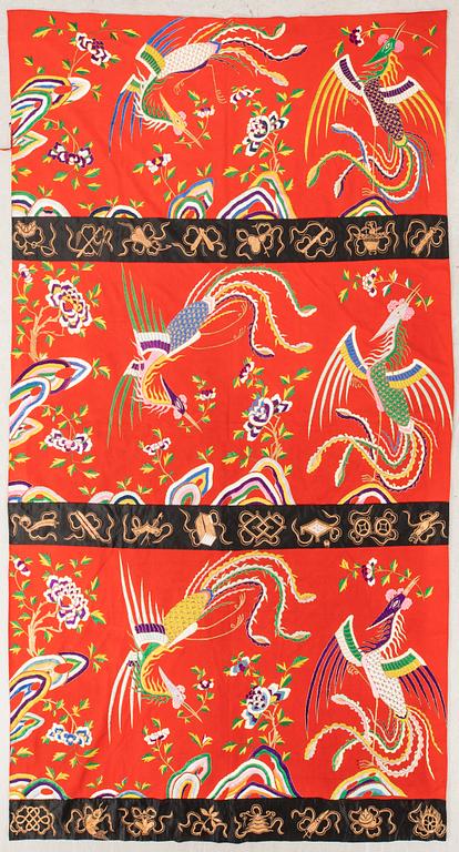 Wall hanging, China, first half of the 20th century, 320x180 cm.
