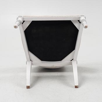 A late Gustavian style armchair, contemporary.