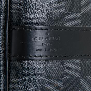 Louis Vuitton, A Damier Graphite  'Keepall 55 Bandoulière', weekend bag.
