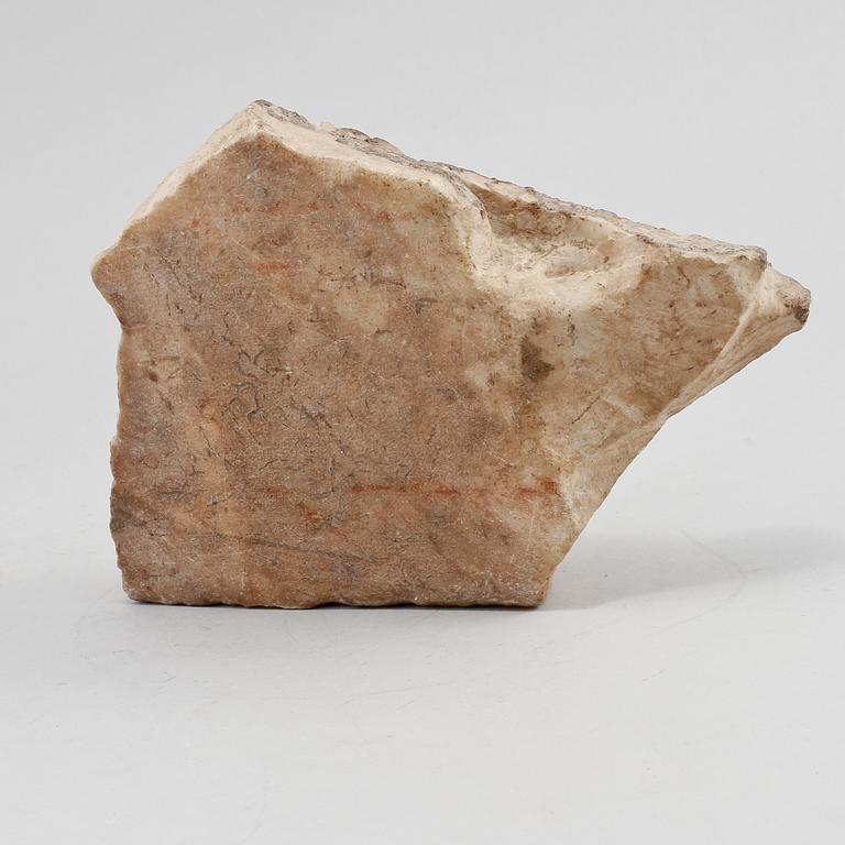 DEKORFRAGMENT, marmor, 1700-tal eller äldre.