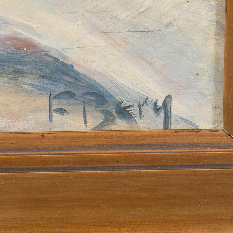 FRANS BERG, oil on panel, signerad.