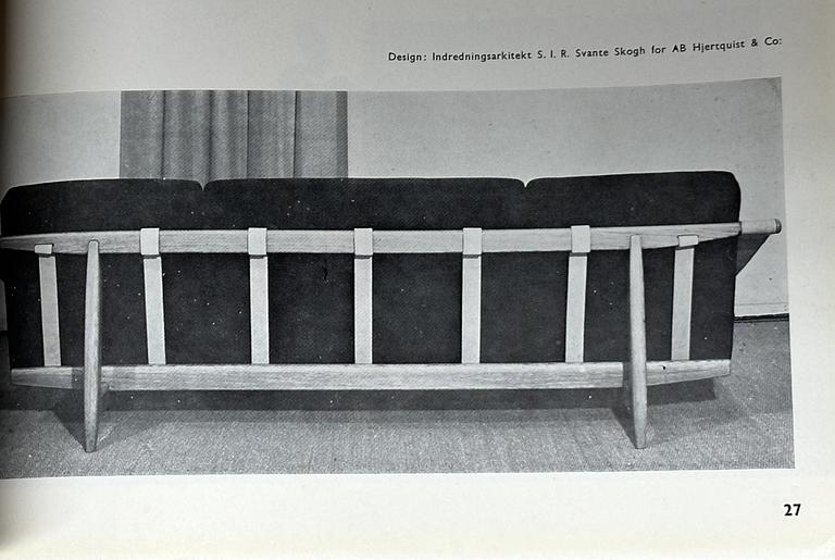 Svante Skogh, an oak sofa, AB Hjertquist & Co, Nässjö, Swedish Modern, 1950s.