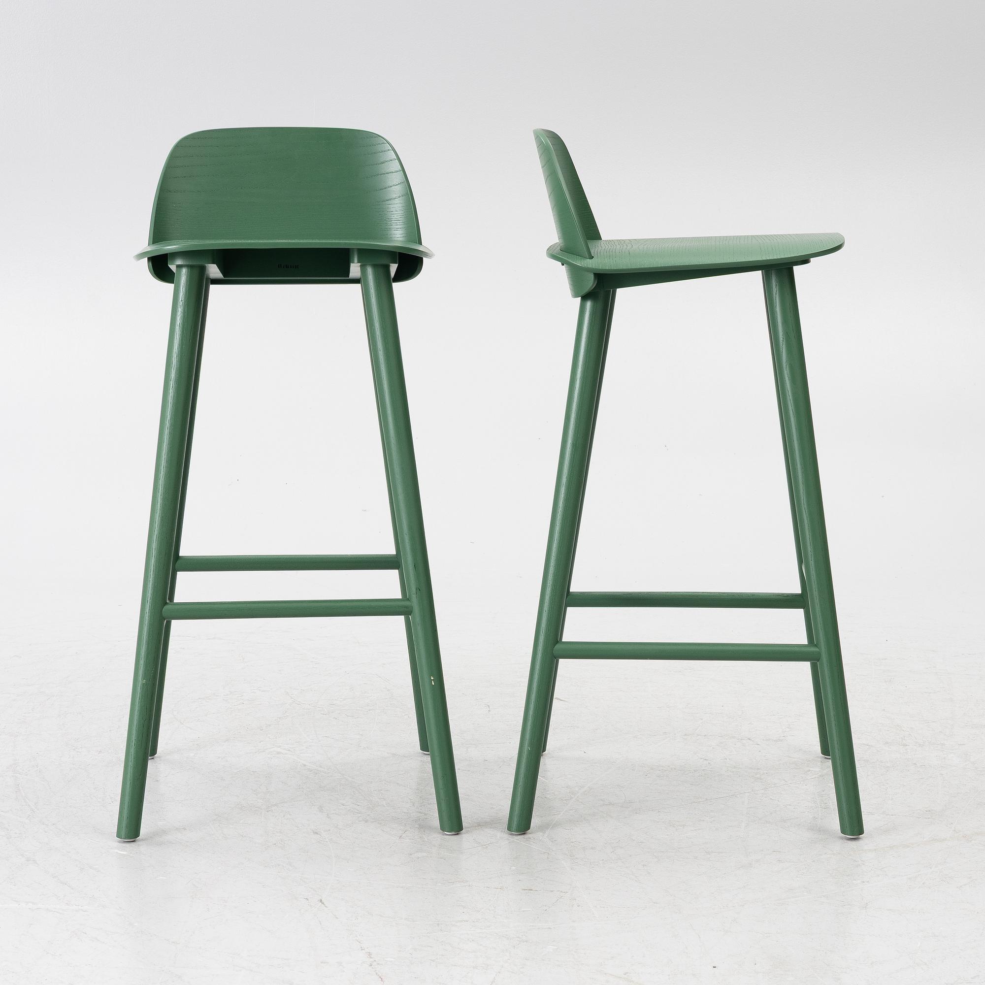 David Geckeler, bar stools, 6 pcs, “Nerd Counter”, Muuto, 2000s.