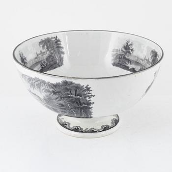 a large creamware bowl, 'Tullgarn', Rörstrand, mid-19th century.