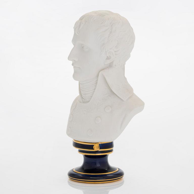 A biscuit bust of Napoleon Bonaparte, Sèvres, France.