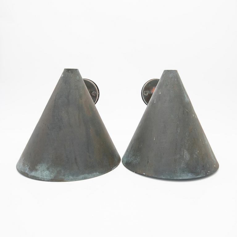 Hans-Agne Jakobsson, wall lamps, a pair, "Tratten", Markaryd, 1950s.