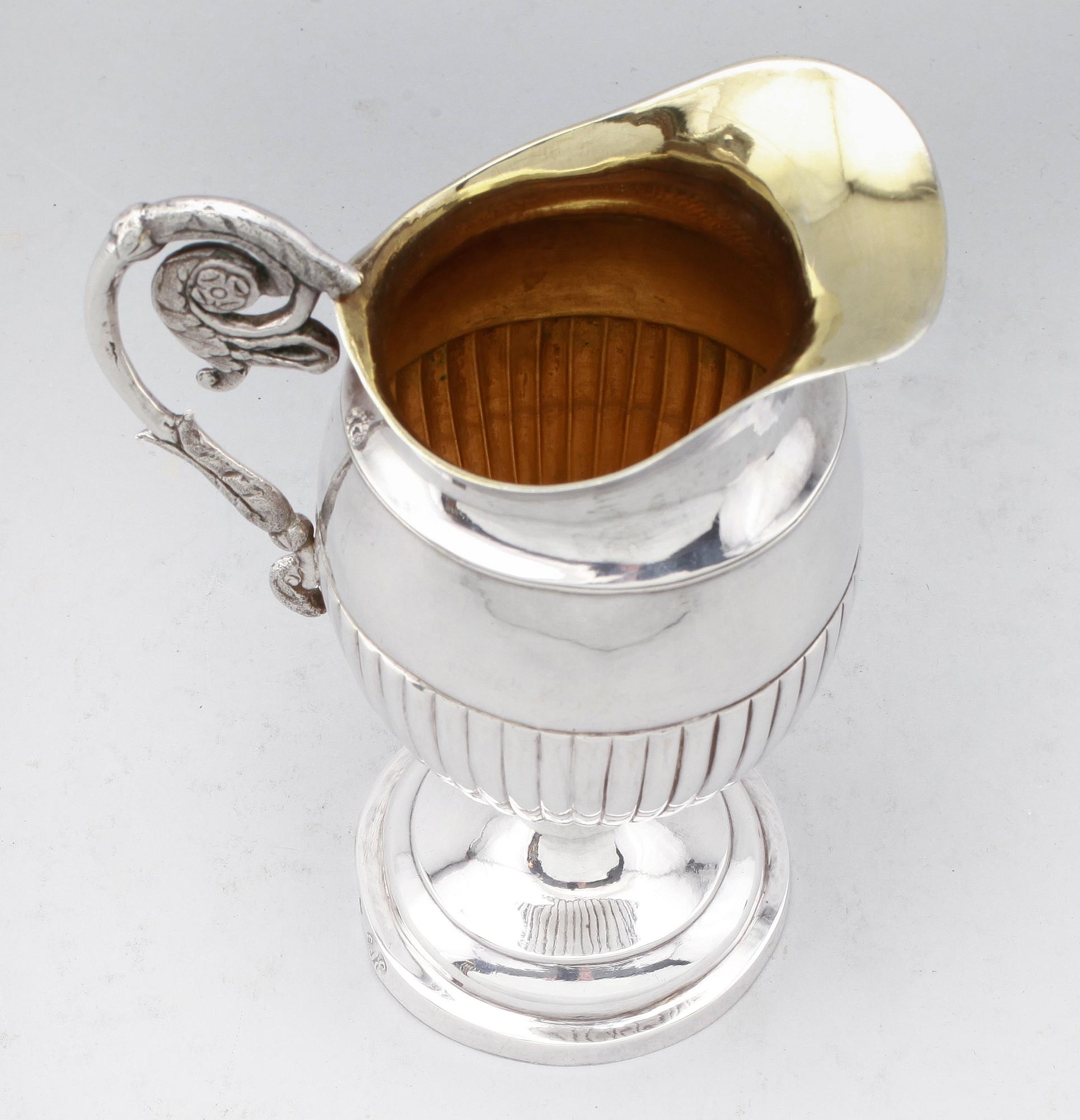 GRÄDDKANNA, silver, Claes Christian Carlén, Borås 1831. 213 gram.