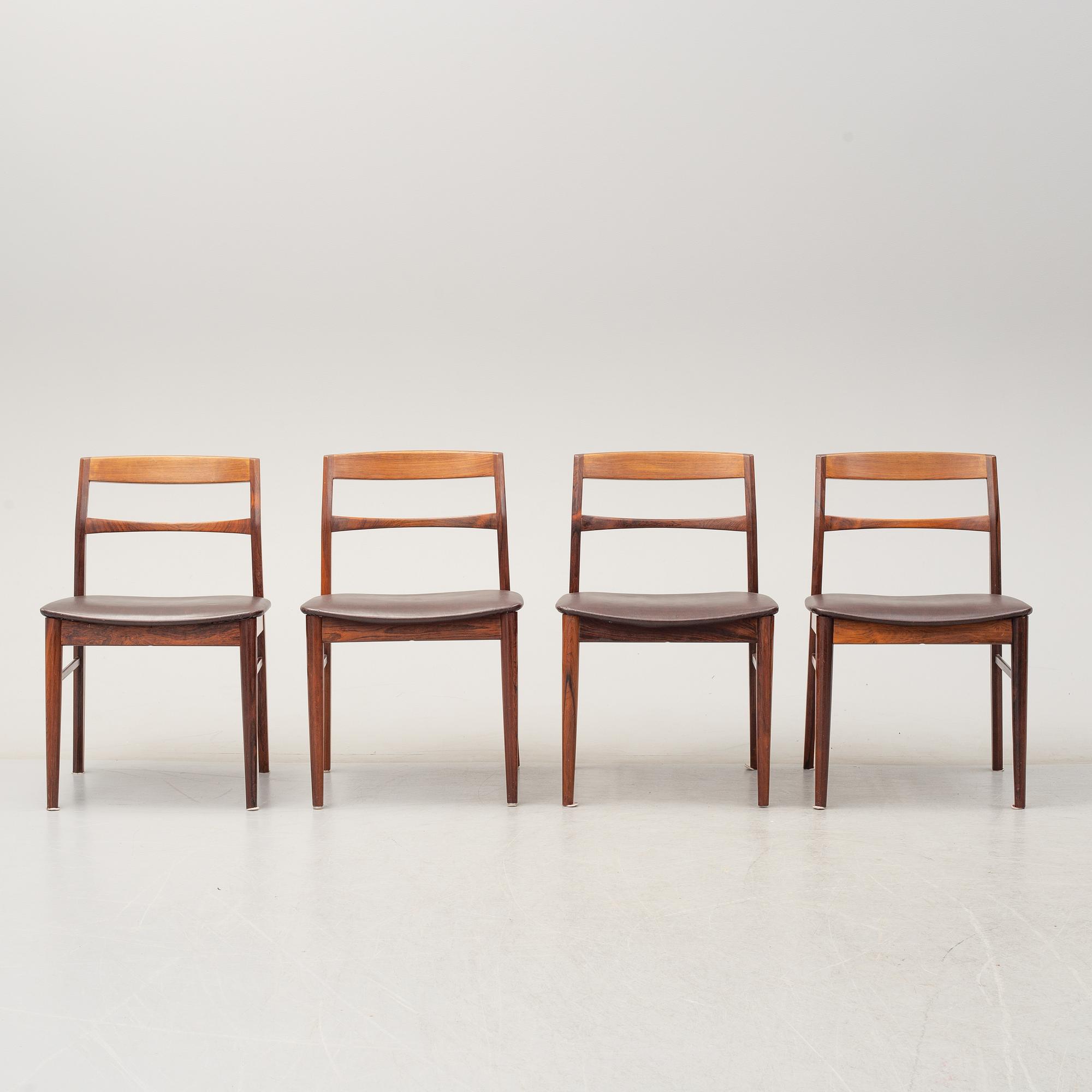 A second half of the 20th Century five piece dining suite, Vejle Stole & Möbelfabrik, Denmark.