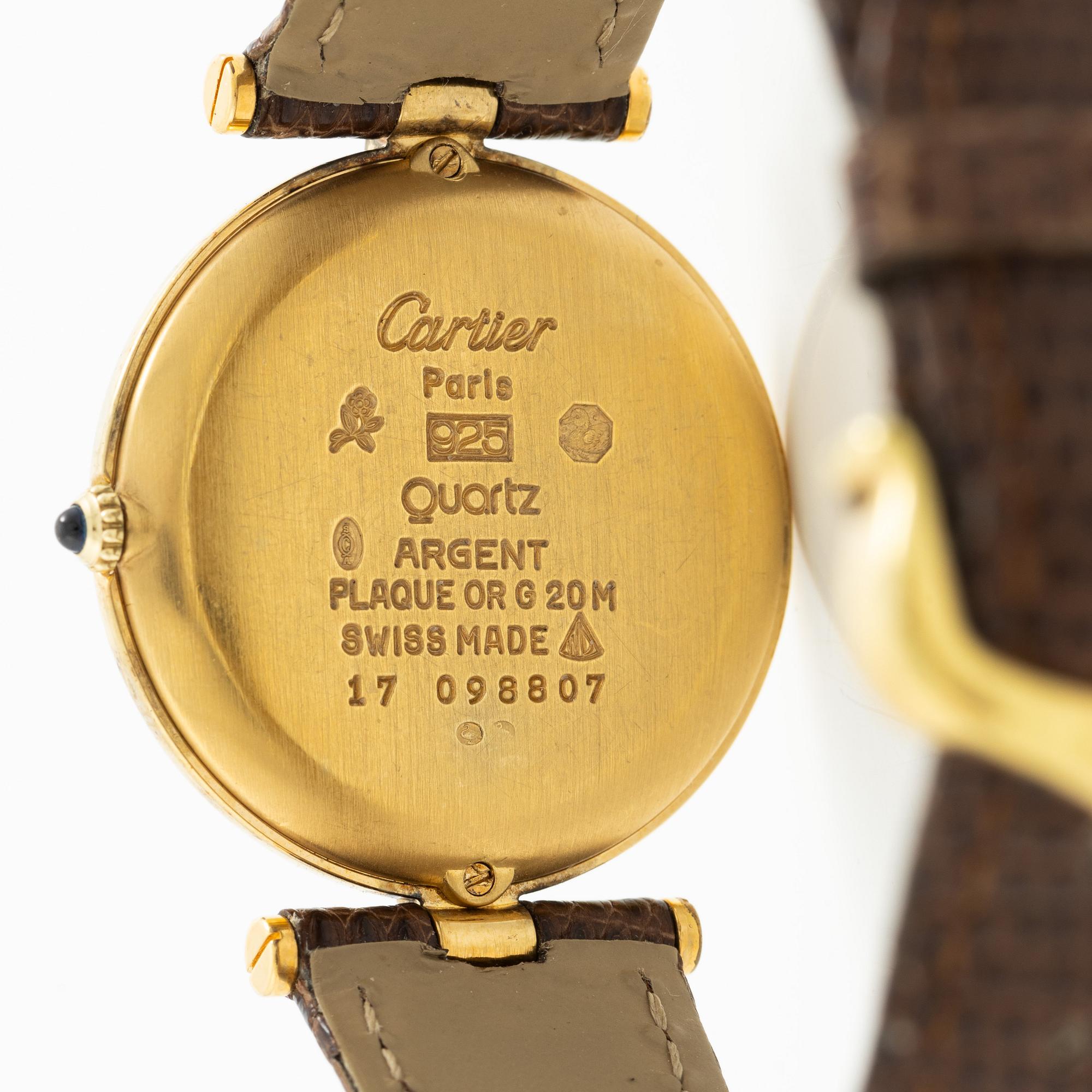 must de Cartier, Vendôme, wristwatch, 30 mm.