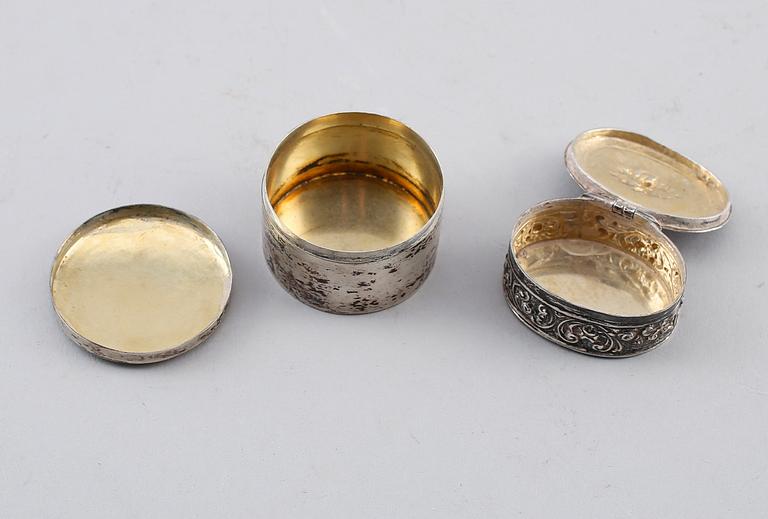 SILVERFÖREMÅL, 6 delar, 1800-/1900-tal. Vikt ca 238 gram.