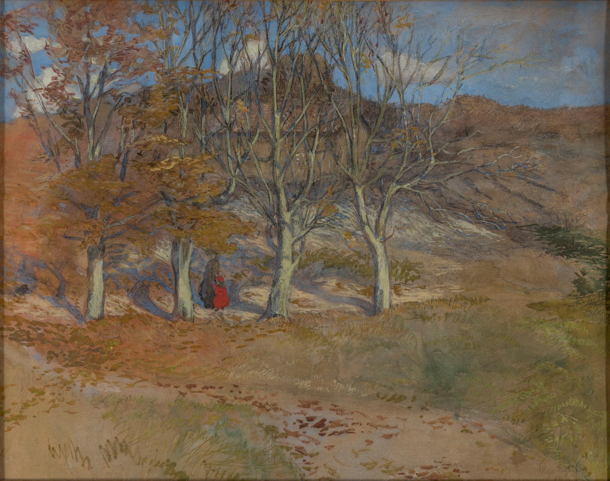 OLGA NYBLOM, pastel, signerad and dated 1908.