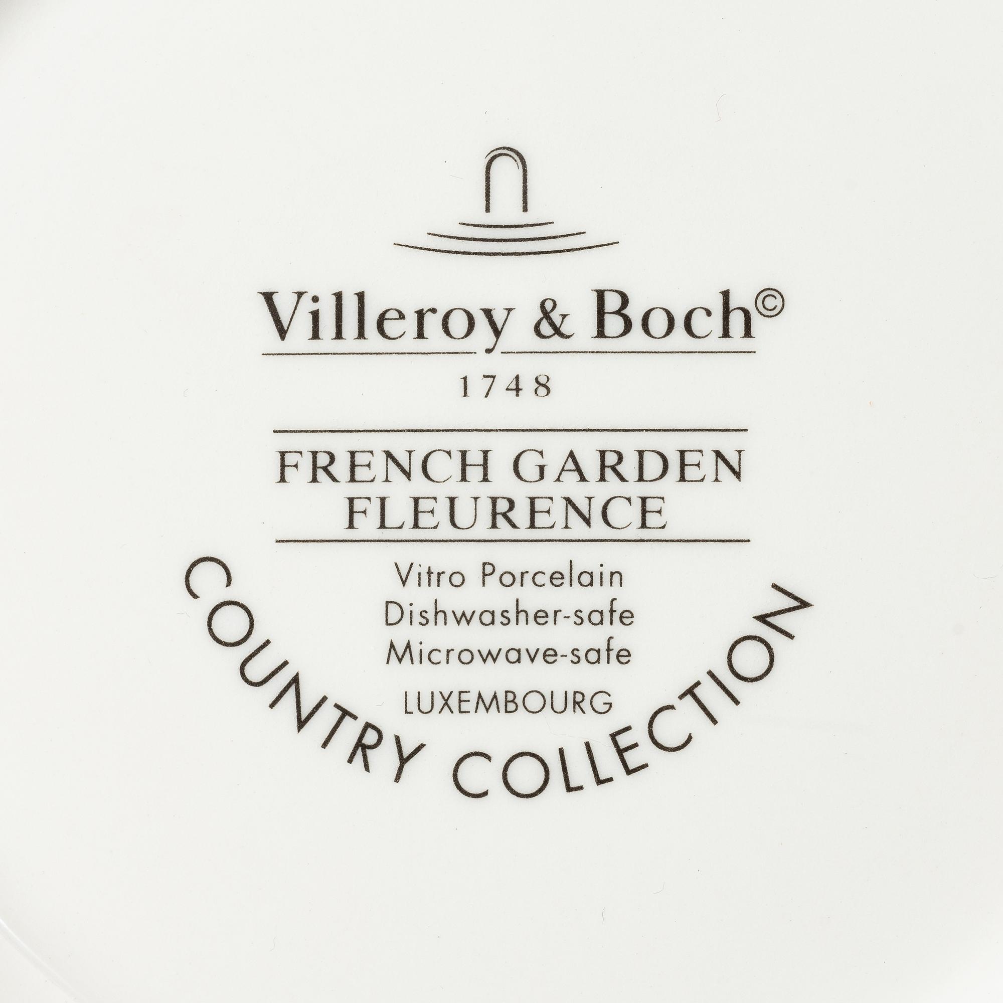 Servis, 29 delar, porslin, "French Garden Fleurence", Villeroy Bosch, Tyskland.