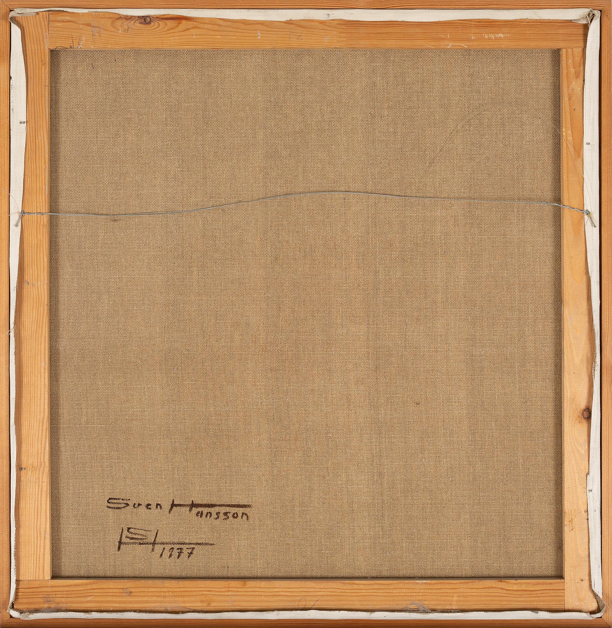 SVEN HANSSON, olja på duk, signerad och daterad 1977 à tergo.