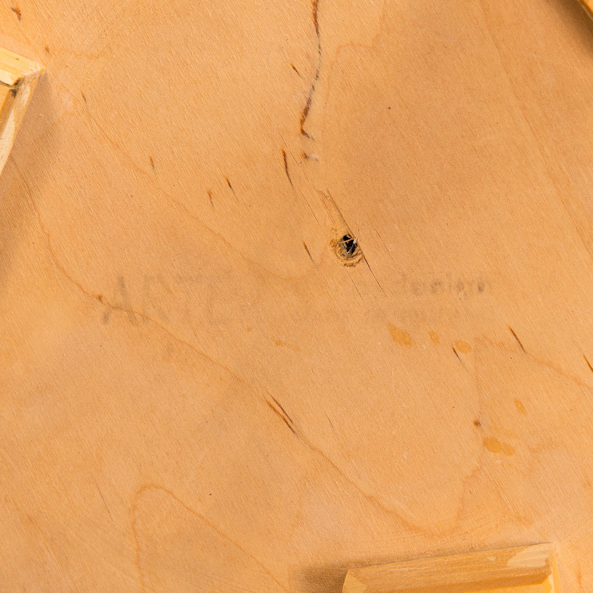 Alvar Aalto, klaffbord "DL82" och pallar, 4 st "60", för O.Y. Huonekalu-ja Rakennustyötehdas A.B 1900-talets mitt.