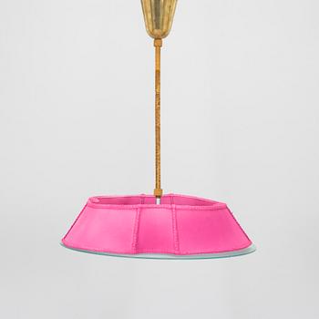 Taklampa, tillverkare PSO Pohjoismainen Sähkö Oy, 1900-talets mitt.