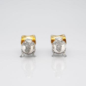 A pair of Swedish Rococo sauce-jugs, mark of Anders Schotte, Uddevalla 1794.